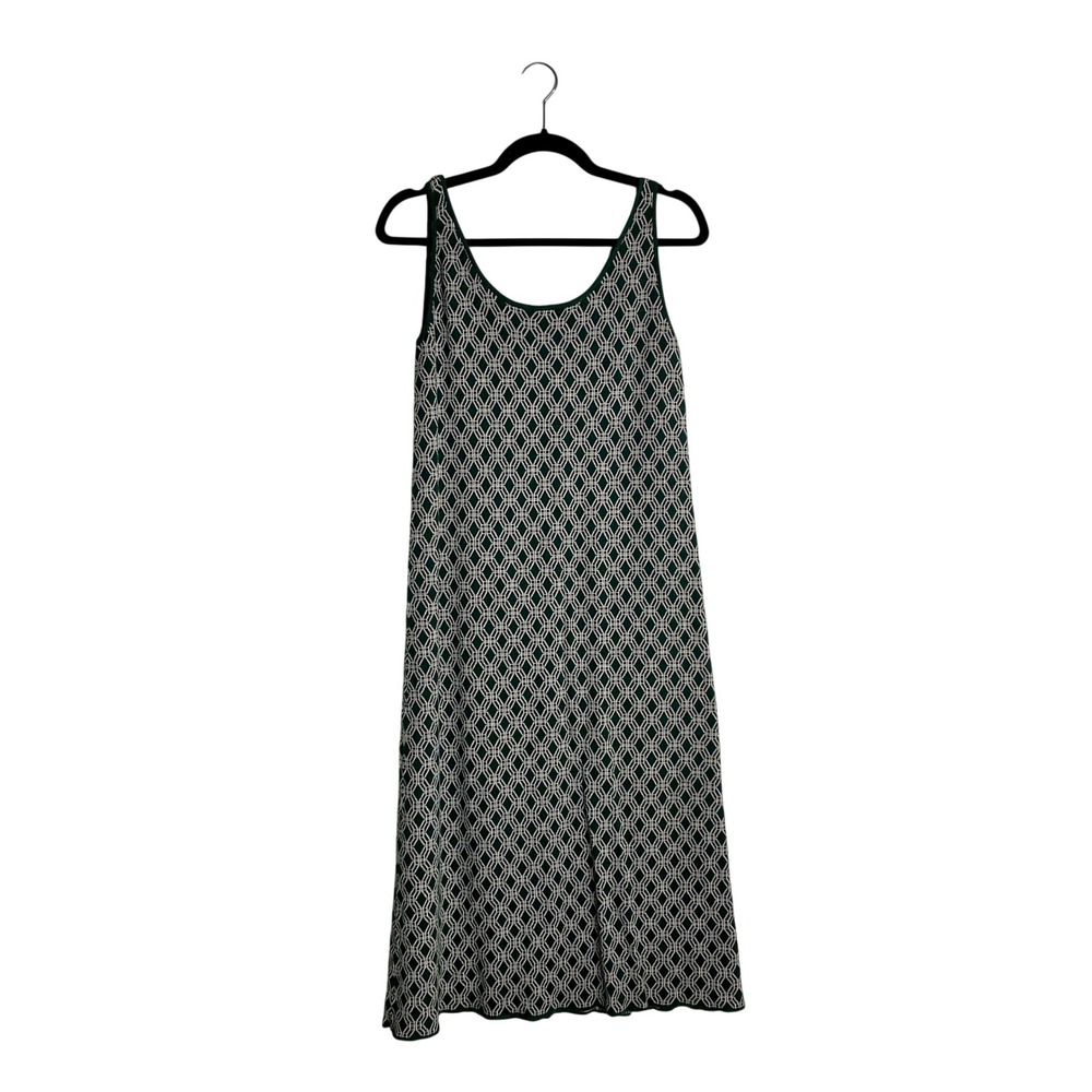 Duma Official Green Geometric Knit Midi Dress Whimsigoth Indie Sleaze S